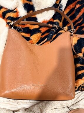 kate spade Cognac Leather Shoulder Hobo Bag